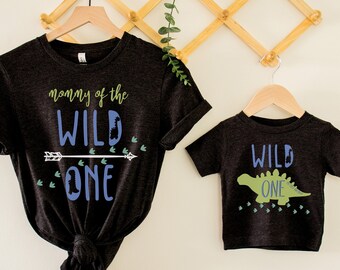 Dinosaur Birthday Wild One Shirt - Mom of the Wild One 1st Birthday Shirt - Dad of the Wild One - Family First Birthday Matching Shirts
