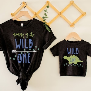 Dinosaur Birthday Wild One Shirt - Mom of the Wild One 1st Birthday Shirt - Dad of the Wild One - Family First Birthday Matching Shirts