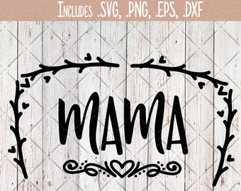 Archivo SVG de Mamá del Día de la Madre - MomIA SVG SVG - Pretty Mother's Day Craft - Cricut Cut File - Mother's Day Gift Mama Shirt Decal