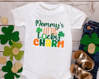 Mommys Lucky Charm - My First St Patrick's Day Infant Bodysuit - Baby First St Patty - Baby's 1st St Patrick's Day - Shamrock Baby Outfit
