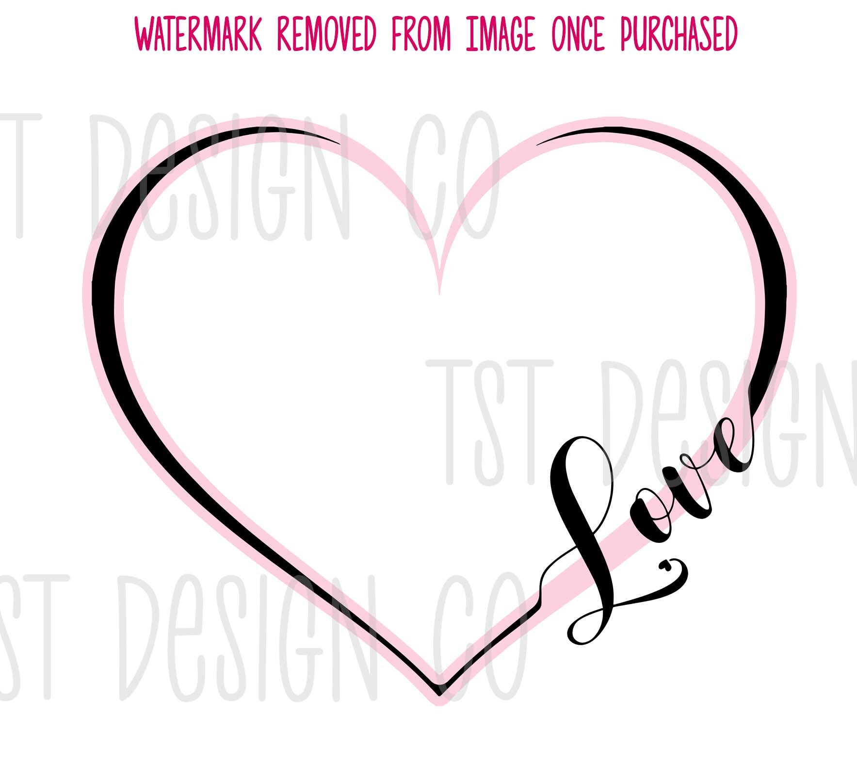 Love Heart SVG - Digital Download - Valentine's Day Crafting - Design ...