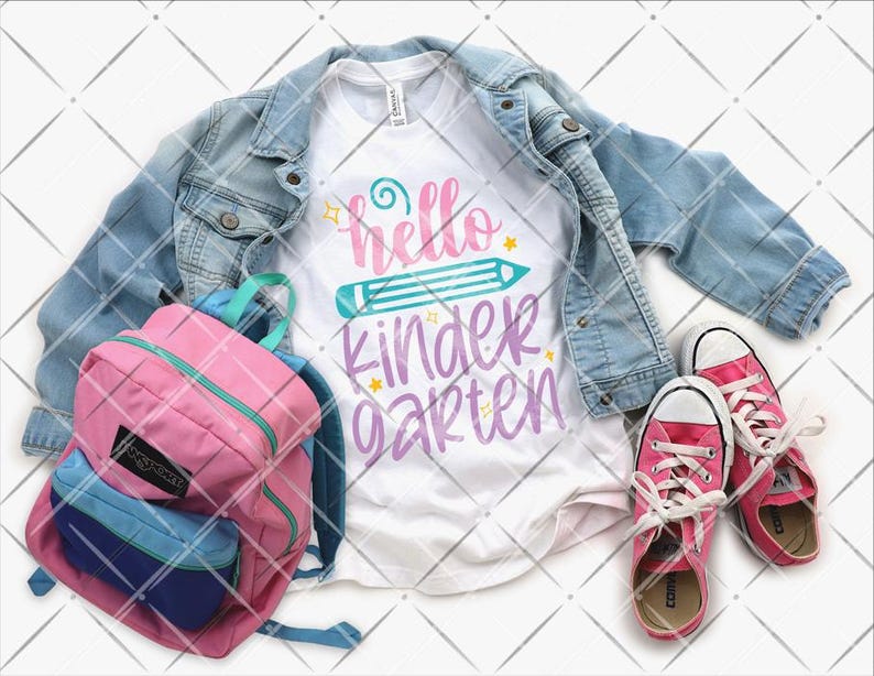 Hello Kindergarten SVG 1st Day of School PNG First Day of Kindergarten ...