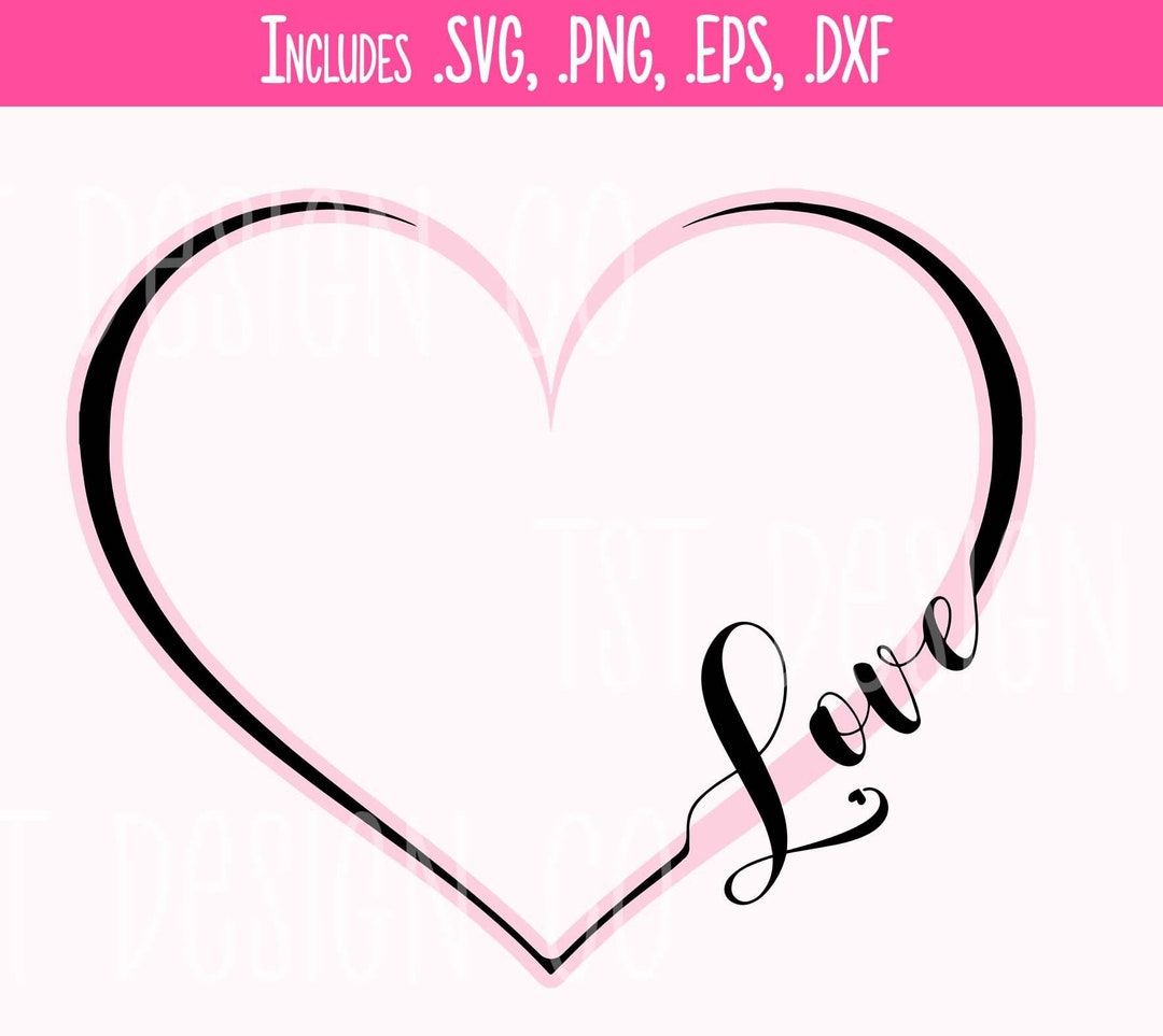 Love Heart SVG - Digital Download - Valentine's Day Crafting - Design ...