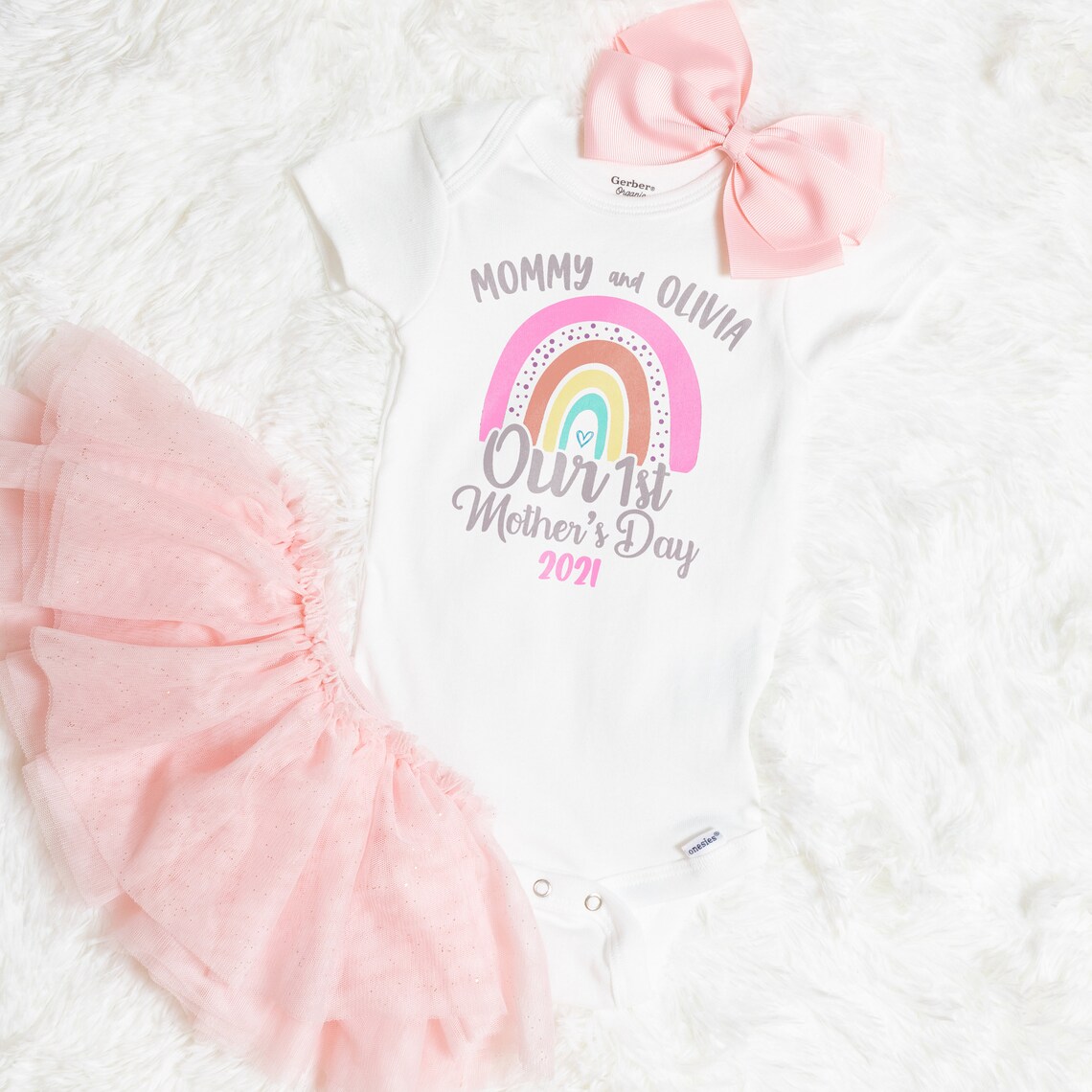 my first mother's day matching outfits