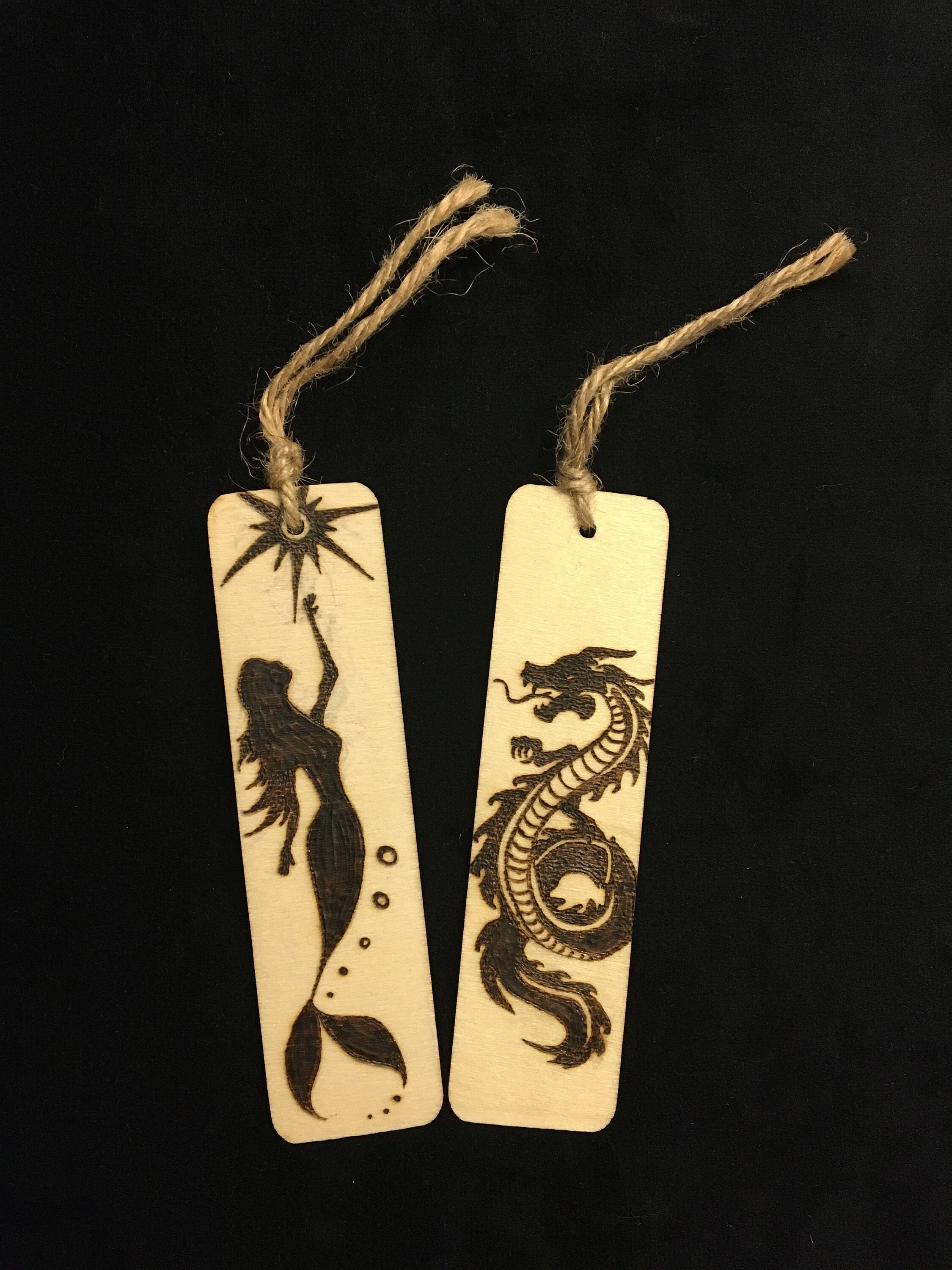 Wood Burned Bookmarks, Pyrography, Literary, Fantasy, Quotes, Mermaid ...