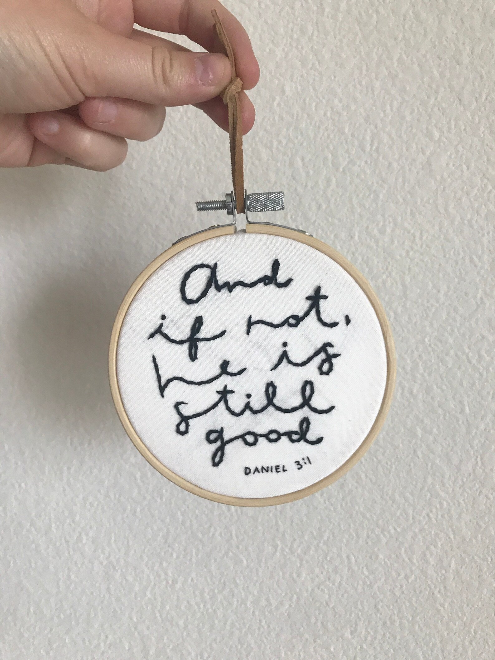 Mini Bible Verse Embroidery Hoop And If Not He Is Good Etsy