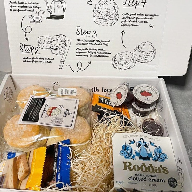 Cornish Afternoon Tea Hamper Cream Tea Gift Box Mother's Etsy UK