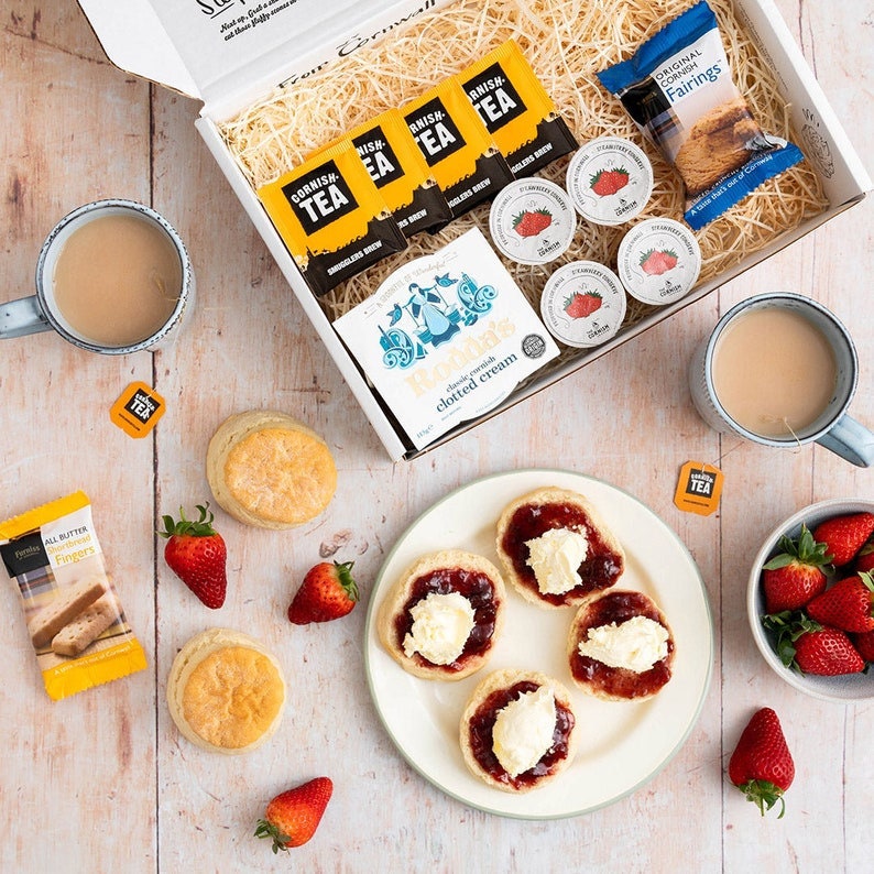 Cornish Afternoon Tea Hamper Cream Tea Gift Box Mother's Etsy UK