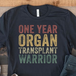 移植1周年記念ギフト、臓器移植1周年記念シャツ、生体腎臓ドナー、移植戦士、臓器提供、肺、心臓