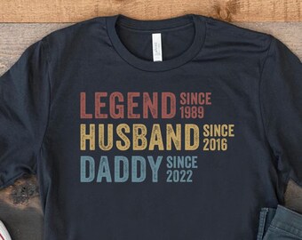 Personalized Shirt For Husband, Legend Husband Daddy, Fathers Day Shirt, Birthday Gift for Men, 70th Birthday Tshrit, 80th Birthday Shirt