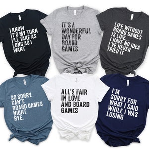 Board Game Night Shirts, Custom Group Tshirts For Games Night, Funny Game Night Family T-Shirts, Matching Board Gamer T Shirts, For Friends