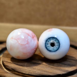 Complete Round Polymer Eye, Acrylic Doll Eye, Blue Eye Ball, Realistic Eye Model, Handmade Props, 30mm Eye Balls