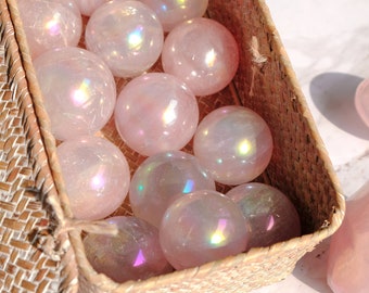 Angel Aura Rosenkvartssfär (50 mm) med stativ