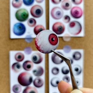 Vintage Style Eyeballs STICKER pack - Spooky cute - 90S - Pack of 4