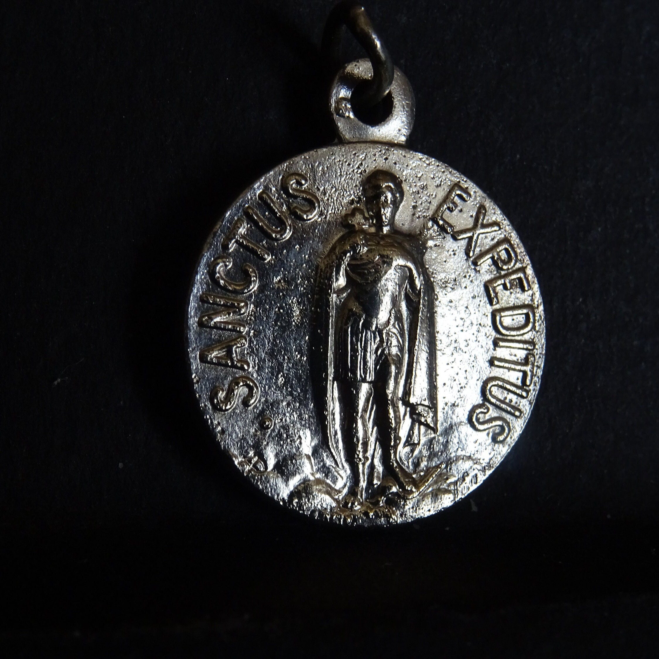 Saint Expeditus Patrn Saint Des Urgences. Les Marchands; Navigateurs. Médaille Religieuse Vintage Ch