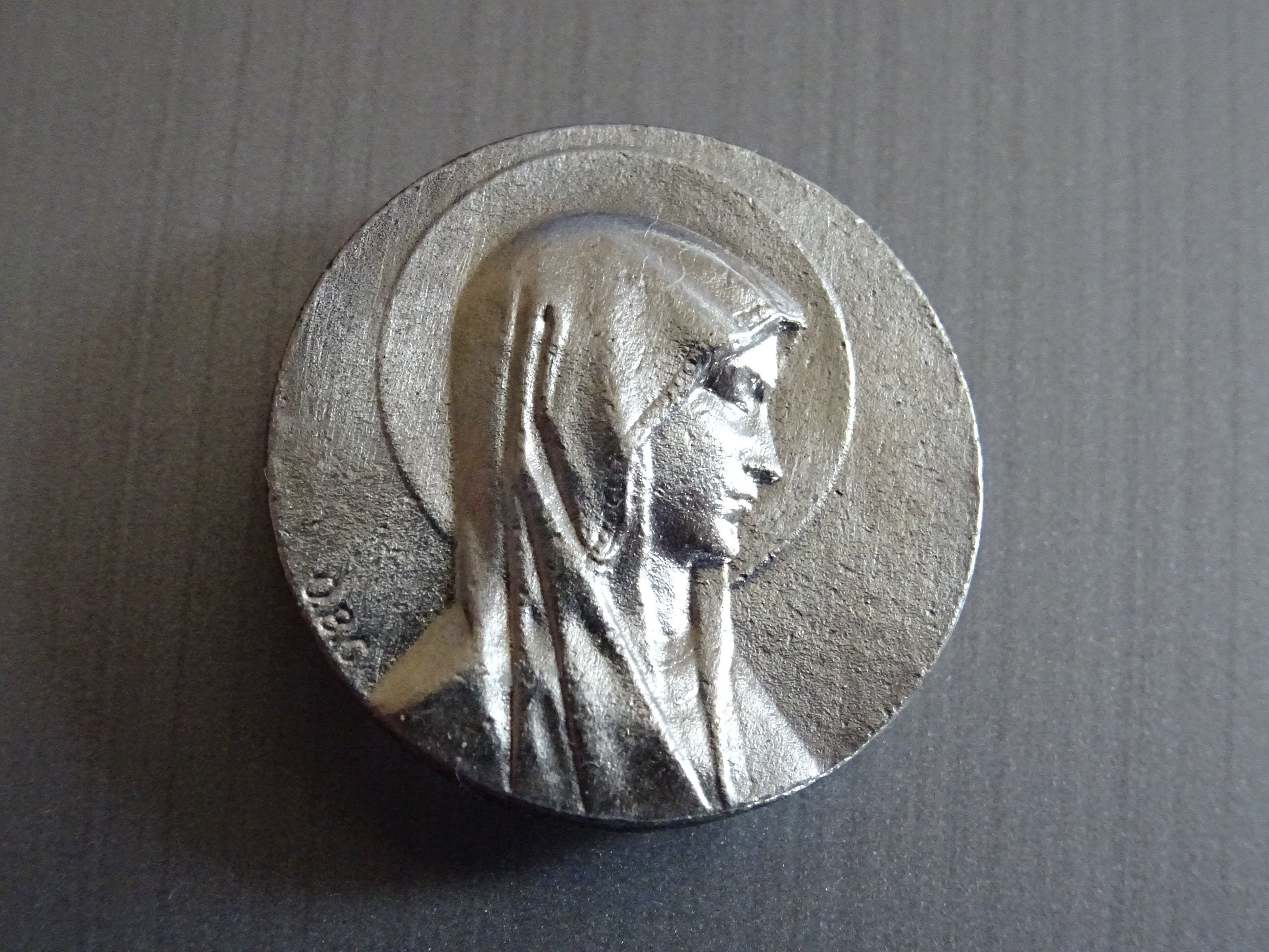 Bienheureuse Sainte Vierge Marie. Bouclez Le Curseur. Signé Obc Medallion Medal Medaille Religieux M