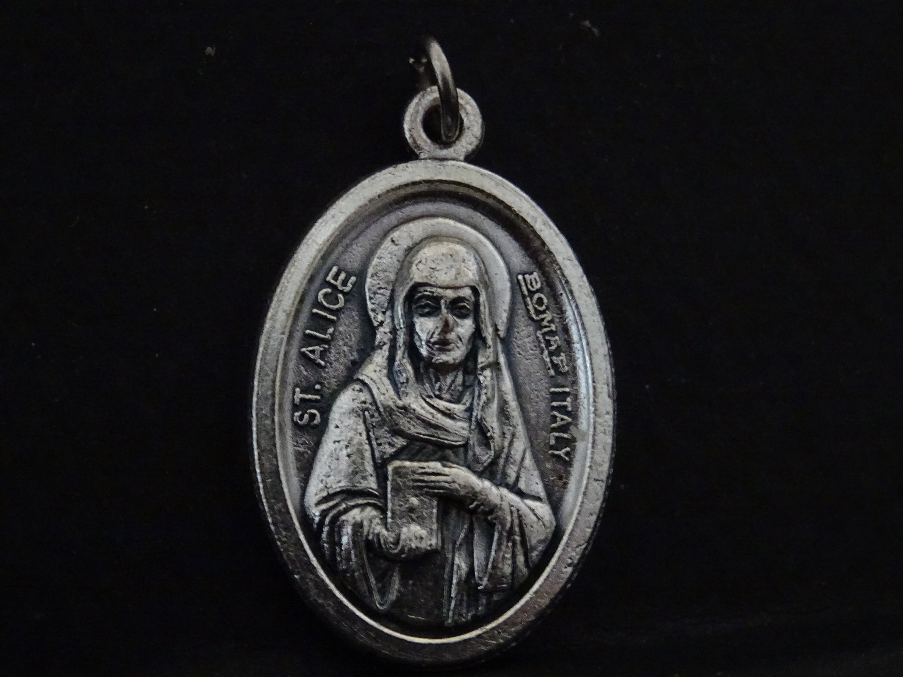 Vintage Sainte Alice Medaille -Patron de La Médaille Aveugle et Paralysée