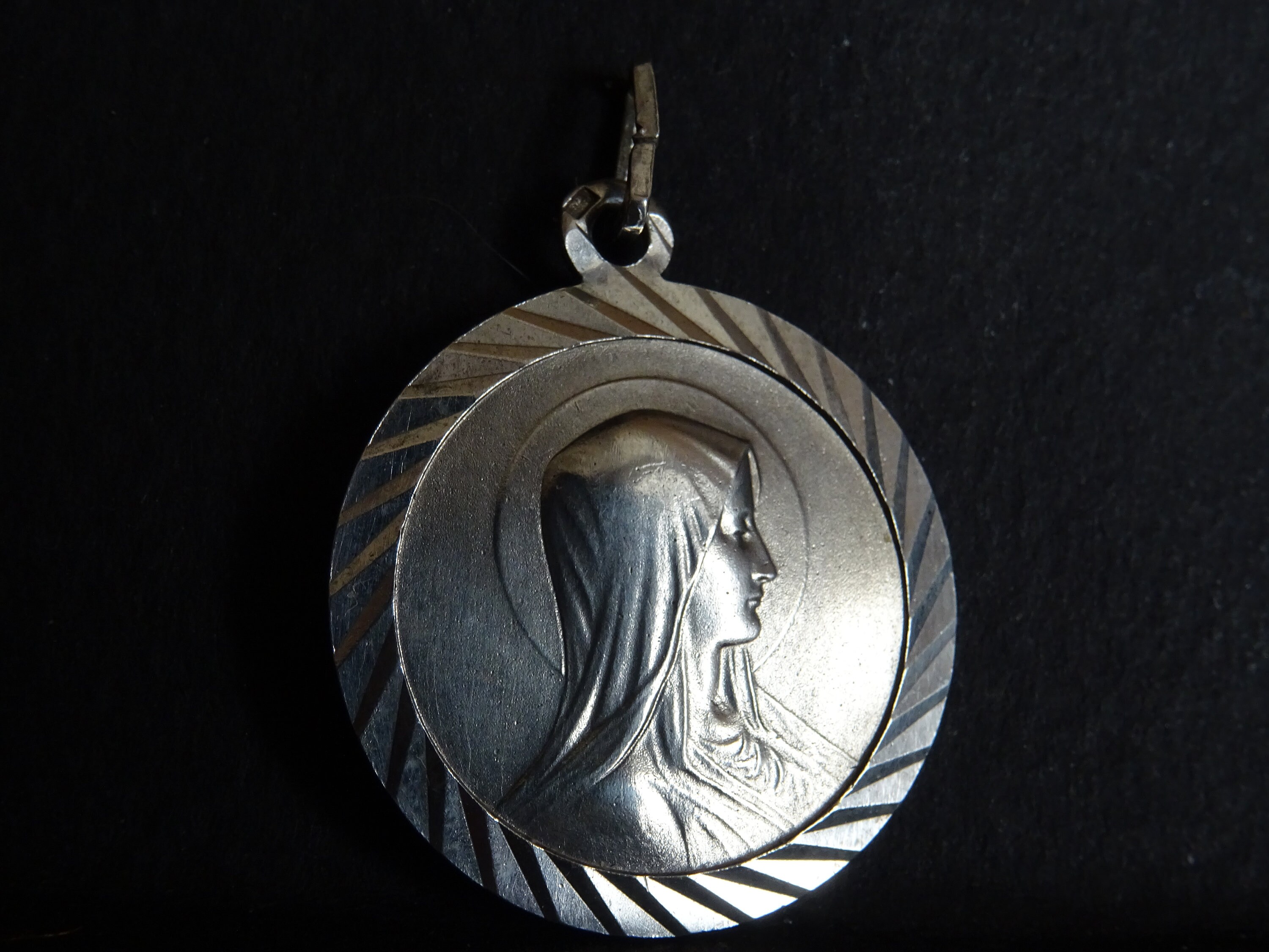 Silver Virgin Mary Lourdes Medal Medaille Vintage Holy Charm - Etsy