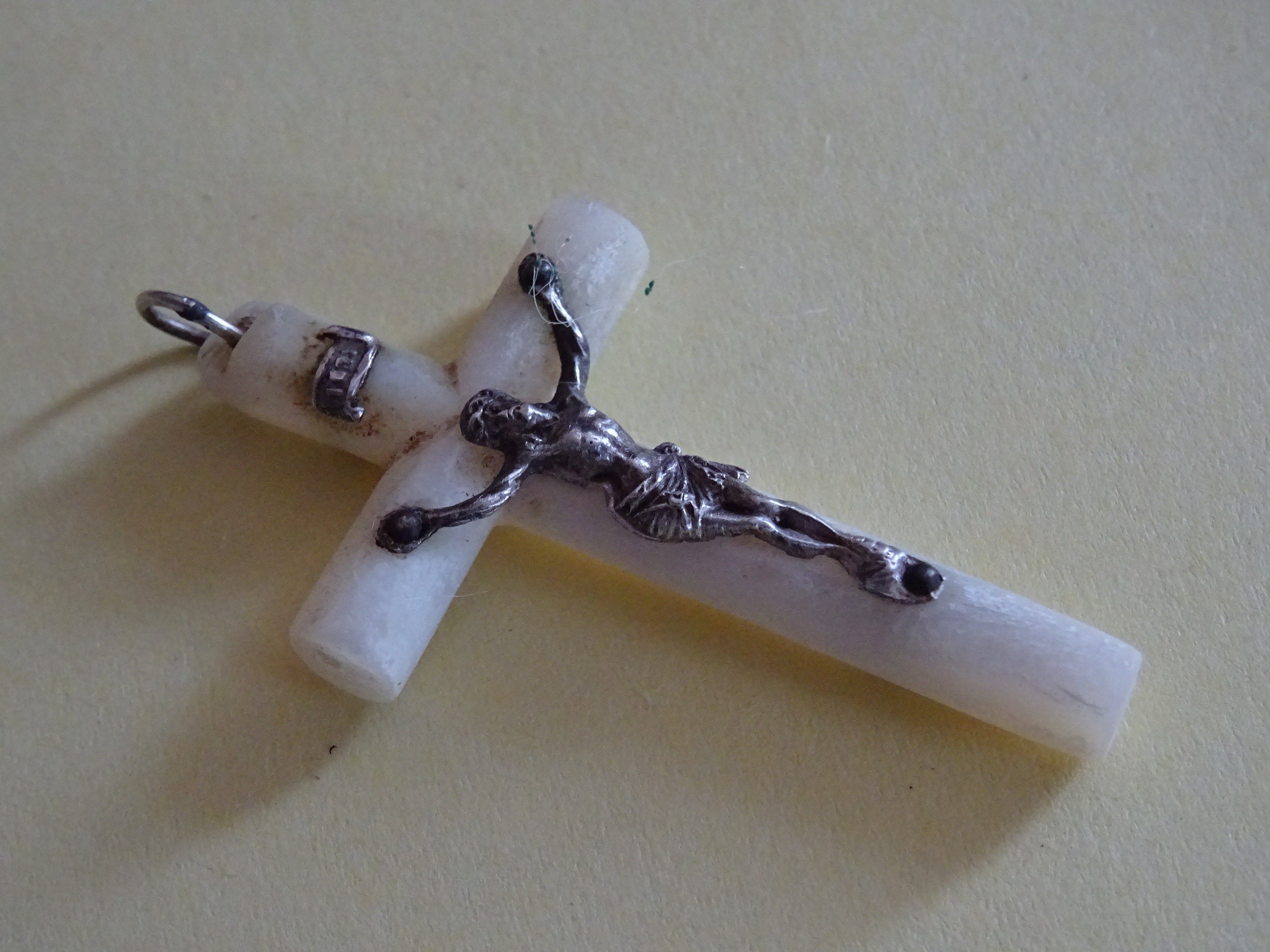 Croix de La Nacre France Médaille Religieuse Pendentif Catholique Crucifix P 718