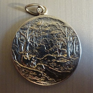 St, Christopher. Vintage Car, Medallion Medal Pendant, Holy Charm  T 532