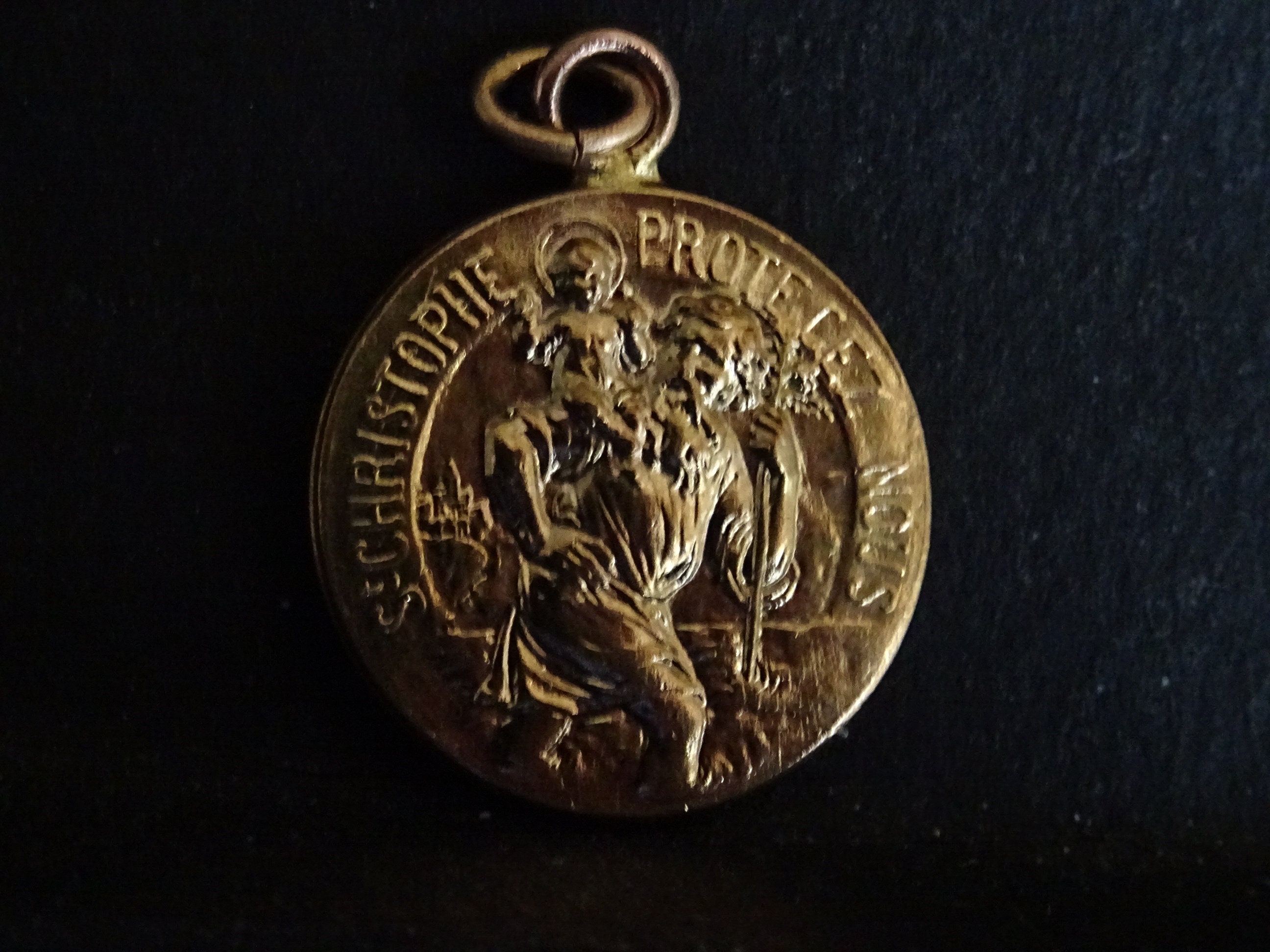 st. Christopher Médaille d'or Médaillon Pendent Medaille Holy Charm P 202