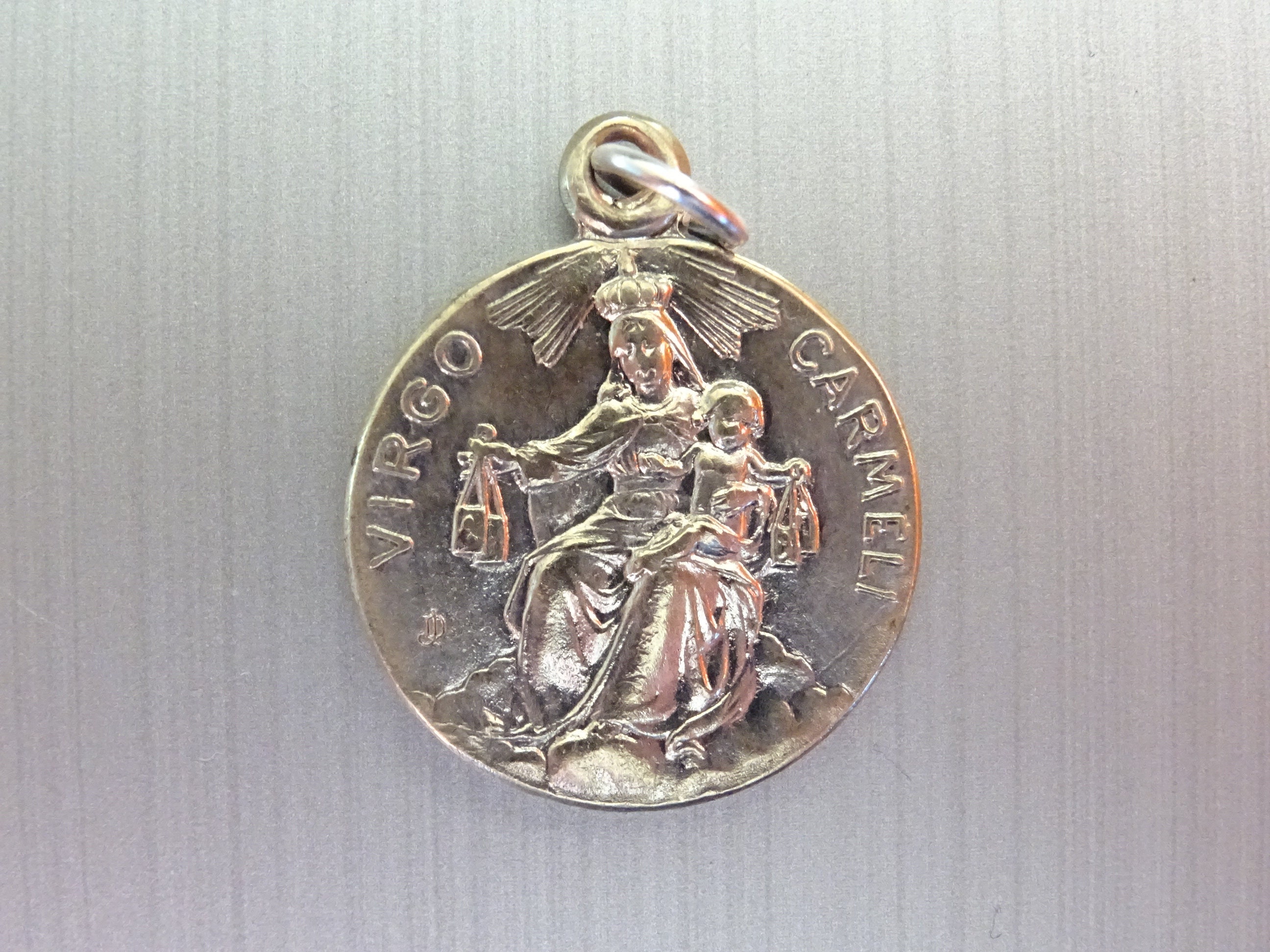 Vierge Carmell , Signé. Médaille Médaillon Pendente Saint Charme B 302