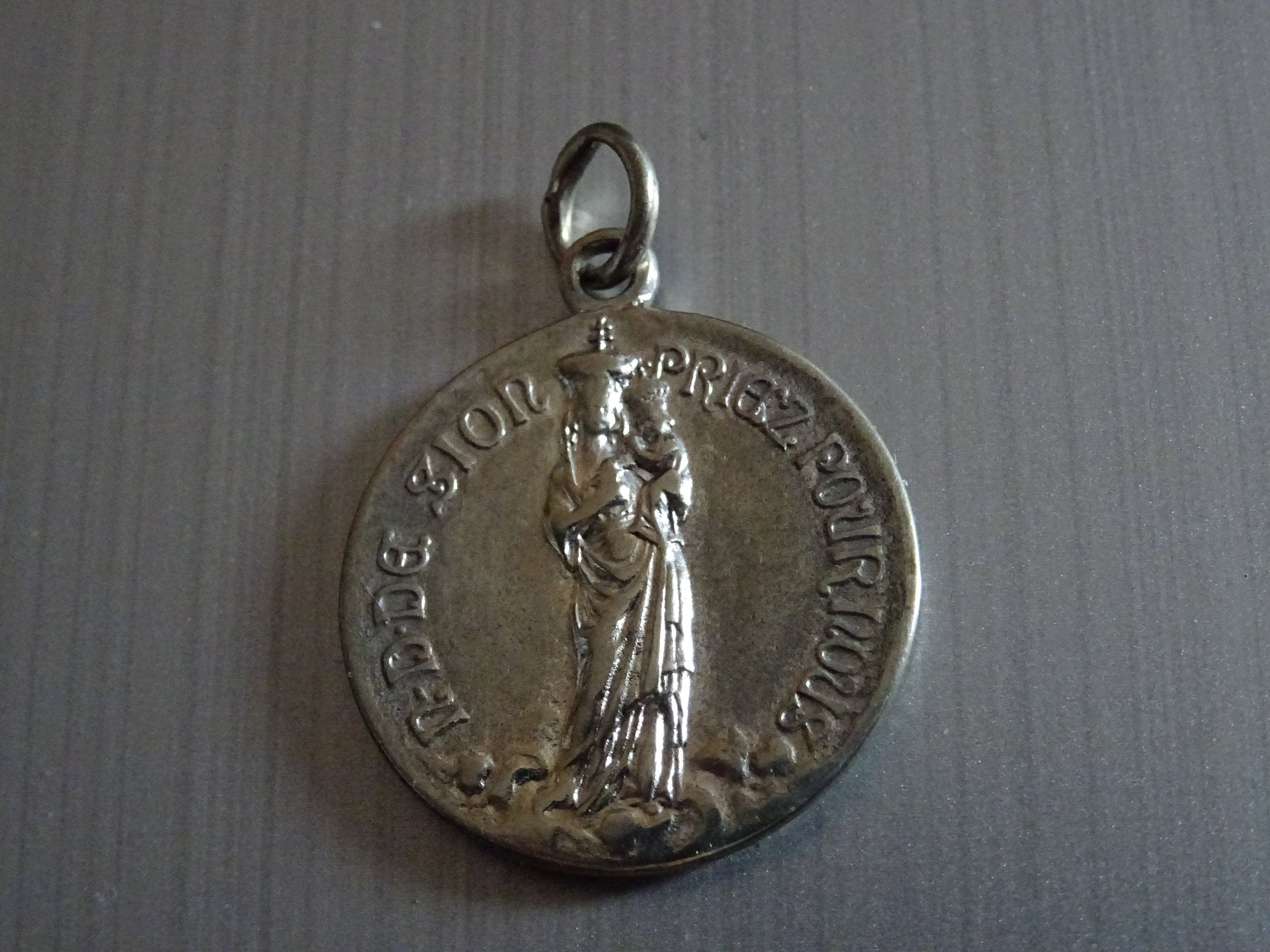 Notre-Dame de Sion N.d.de Sion. Médaille Du Saint Charme Pendentif Médaillon Médaille Medaille B 190