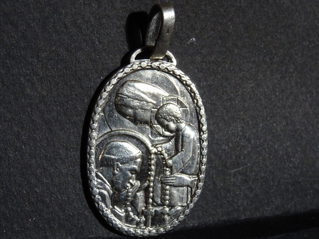 Our Lady of Lourdes French Silver Medal Medaille - Etsy