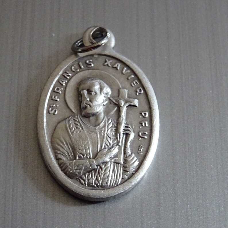 St. Francis Cabrini Medal: Oxidized Silver Italian Holy Charm - Etsy