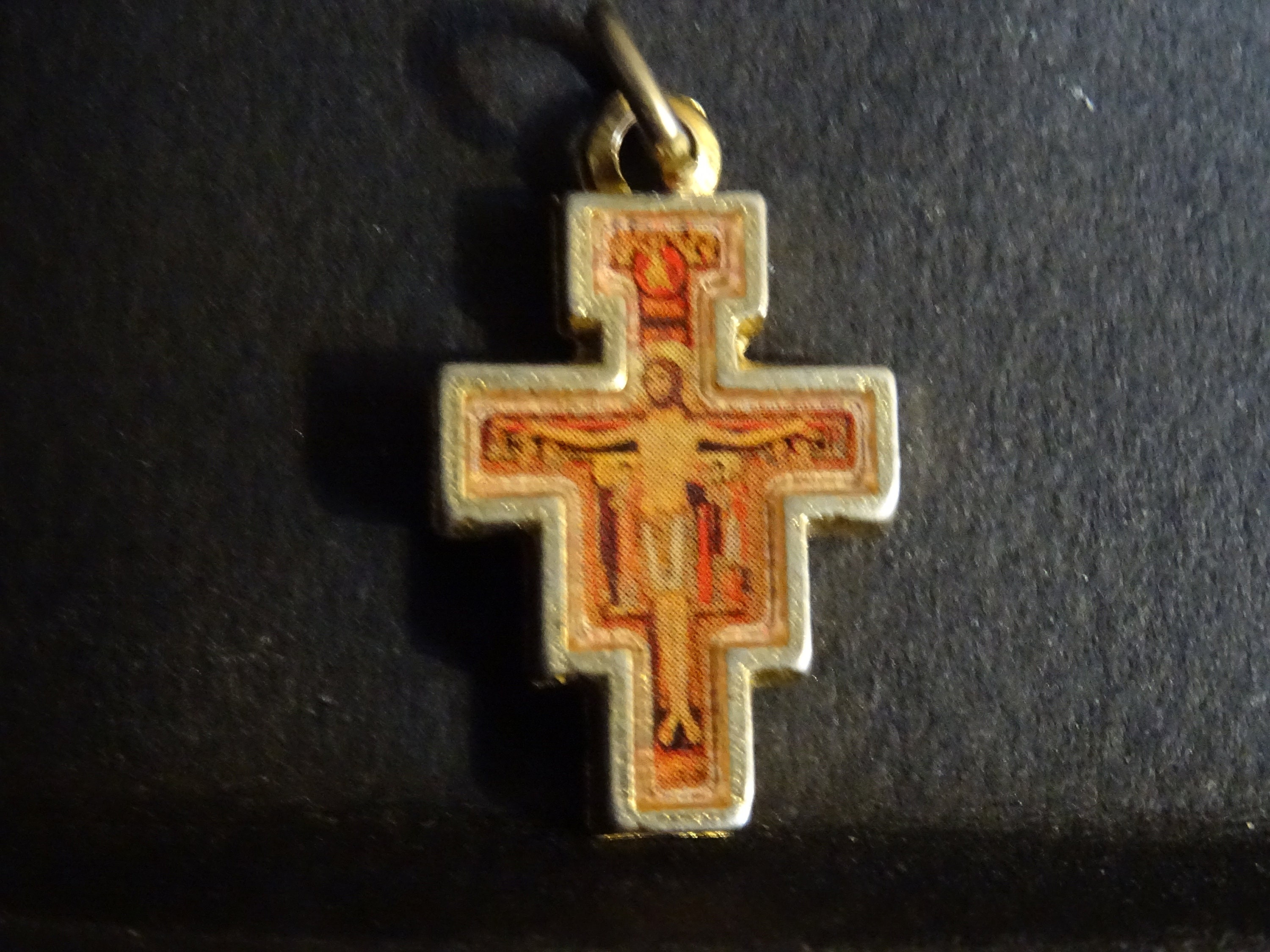 T M Cross Crucifix Médaille Religieuse Antique Pendentif Catholique