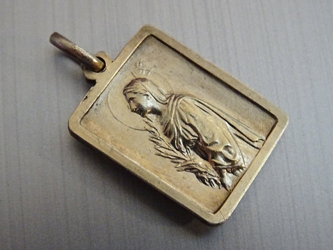 St Philomena St John Vianney Gold Colour / Religious Medal Medallion