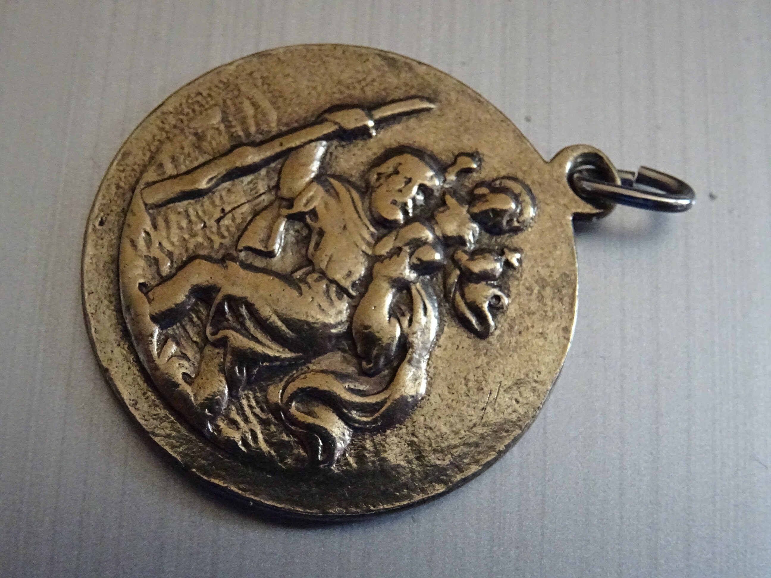 Saint Christophe. Autriche Osterreich . Pendentif Vintage Médaillon Saint Charme D 241