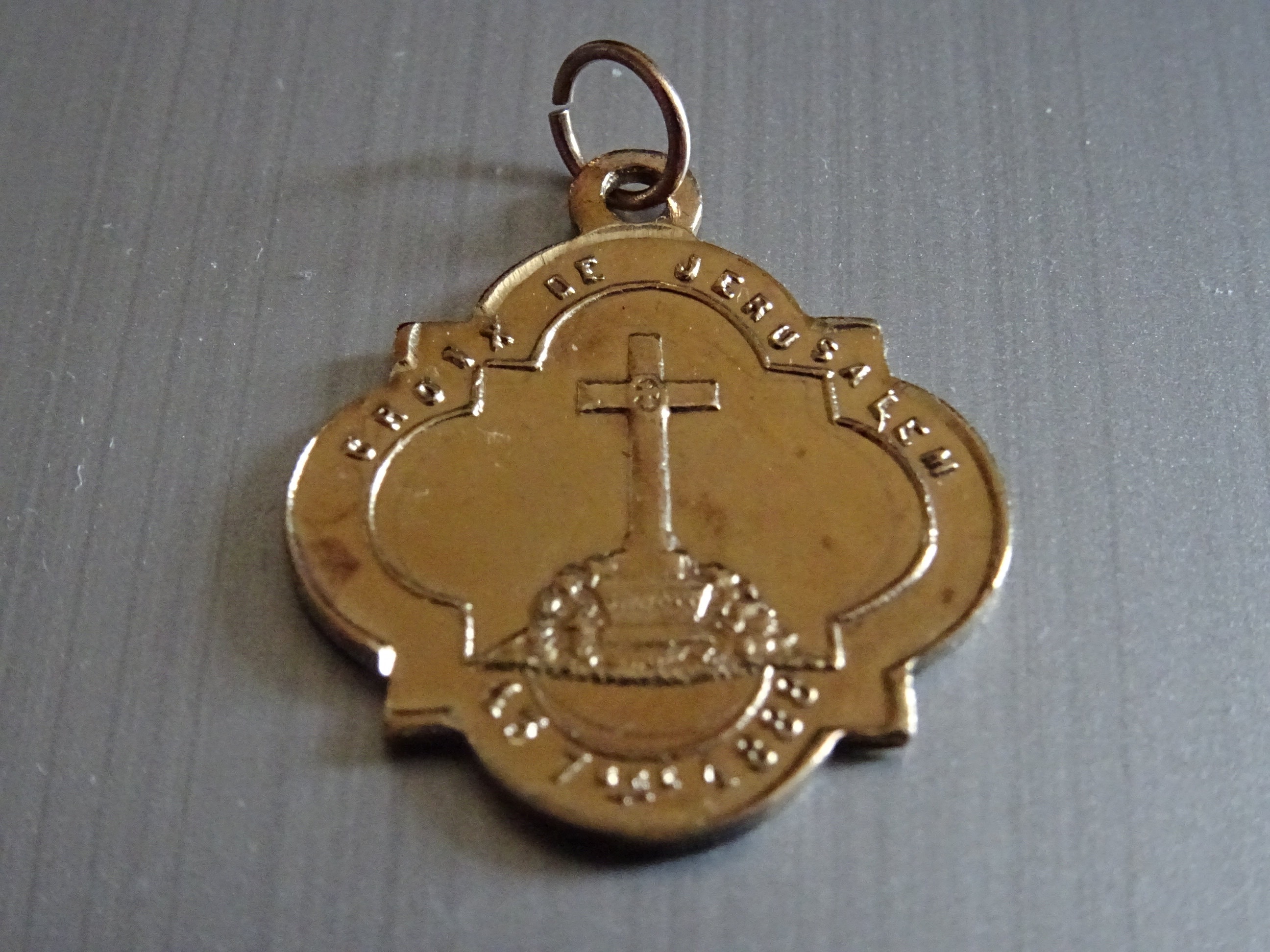 Notre Dame de Benoite Vaux. Croix Jérusalem 1888. Médaille Médaillon Pendent Medaille Holy Charm P 6