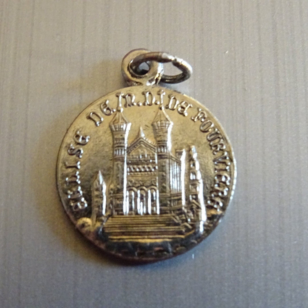 Vintage Notre Dame De Fourvière Medallion - French Holy Charm - Etsy