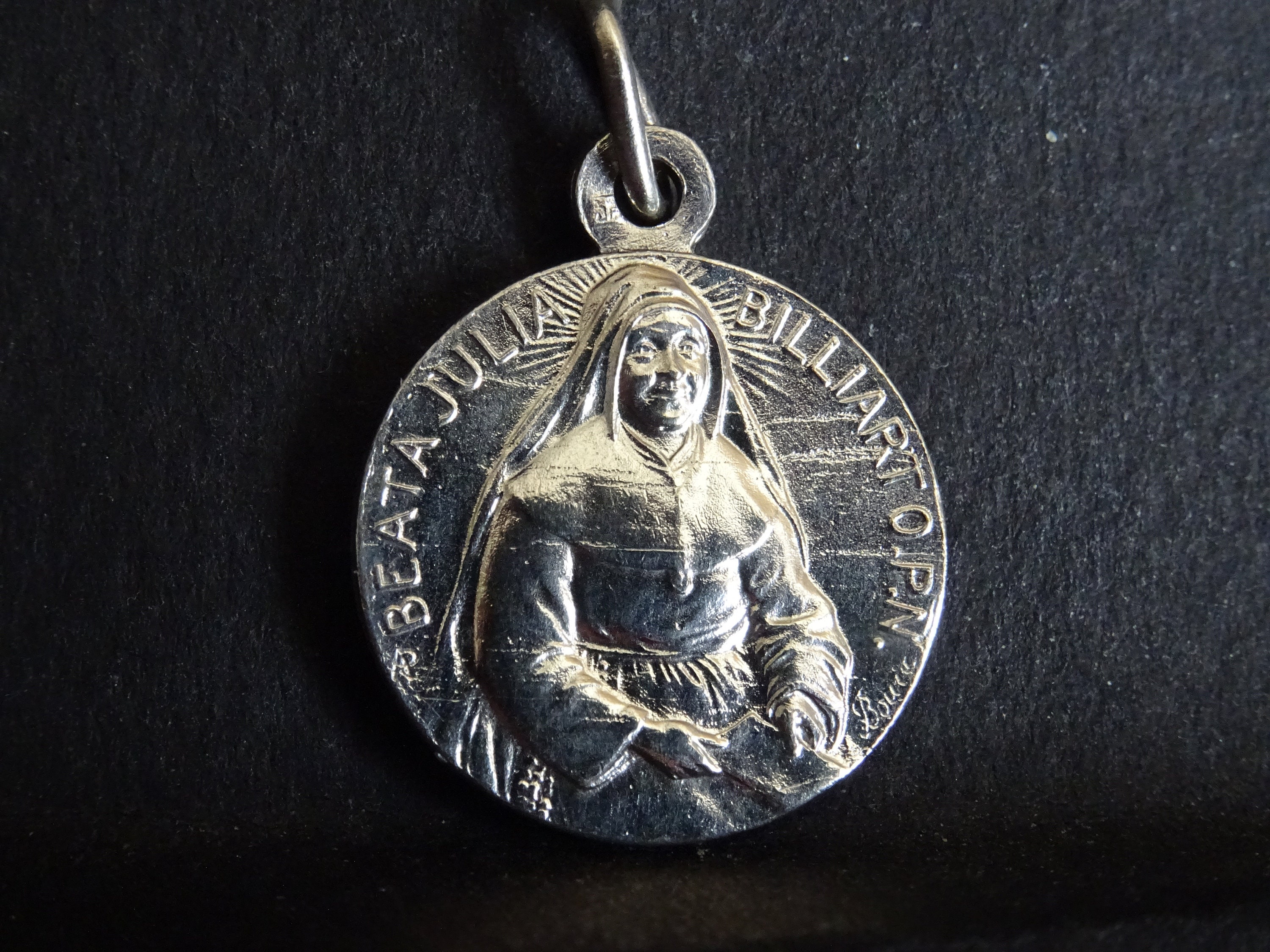 Beata Julia Billiart Patronne de Contre La Pauvreté; Maux Corporels; Maladie. Médaille Signée Antiqu
