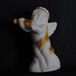 Angel Playing Violin Porcelain Lucky Charm Cake Bean Feve for Baking Altar