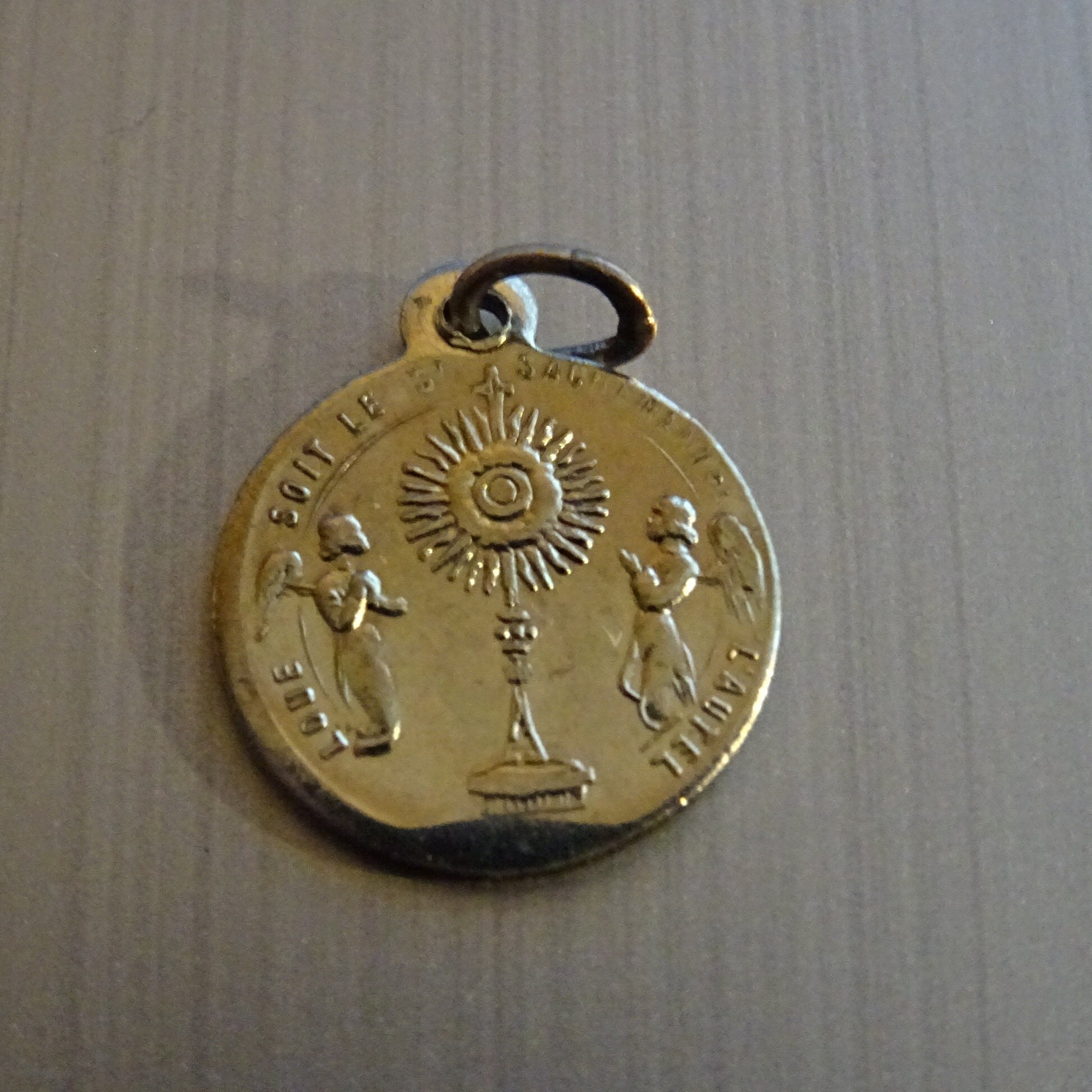 Notre-Dame de La Seds Protegez, Pendentif Religieux Français Antique. Médaille Médaillon Médaille Sa