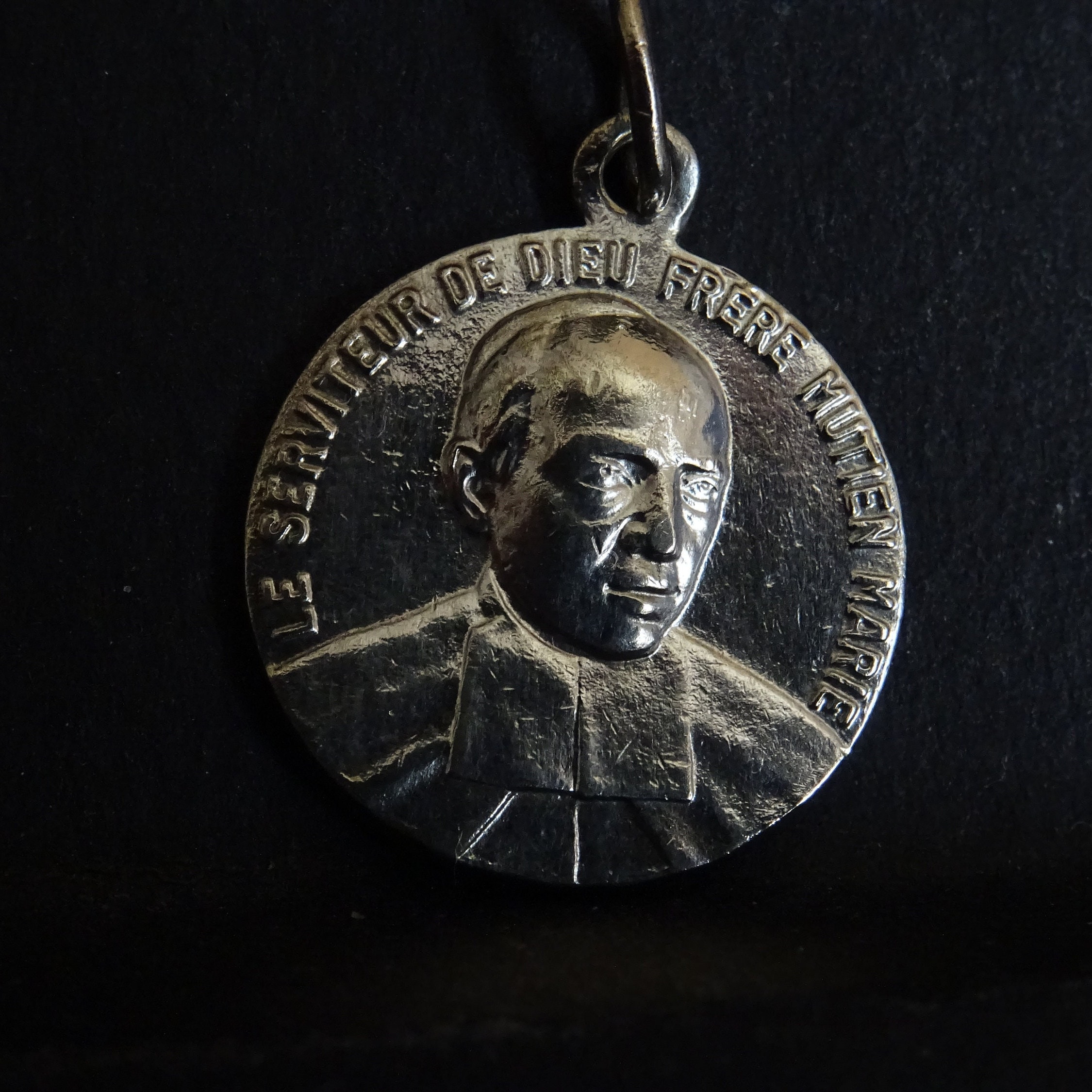 Serviteur de Dieu Religieux, Signum Fidel. Médaille d'argent Medaille Vintage Religieux Saint Charme
