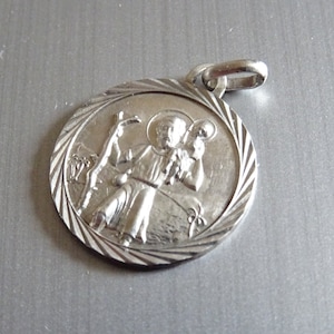 Saint Christophe. Catholique Pendentif Médaillon Holy Charm TT 119