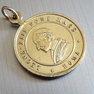 Médaille Religieuse Ancienne XIXe – Pape Léon XIII, Objet De Collection