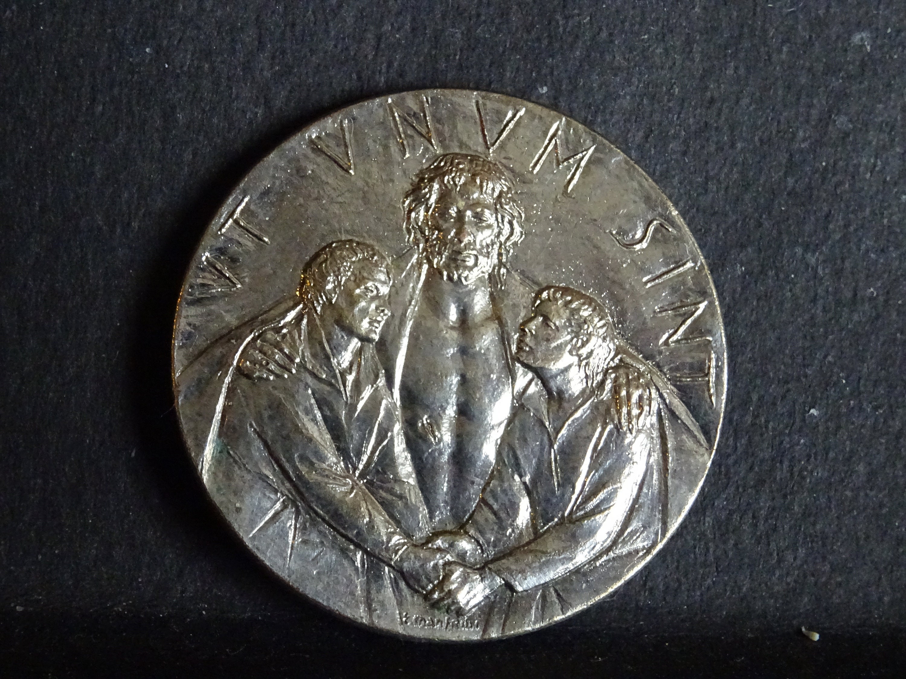 Vt Vnum Sint Anno Nbilat Jeton Du Vatican, Médaillon de Poche Pendent Medaille Holy Charm