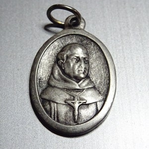Saint Junipero Serra. patron saint of Hispanic Americans, Italian. pendant medallion Holy Charm BB 243