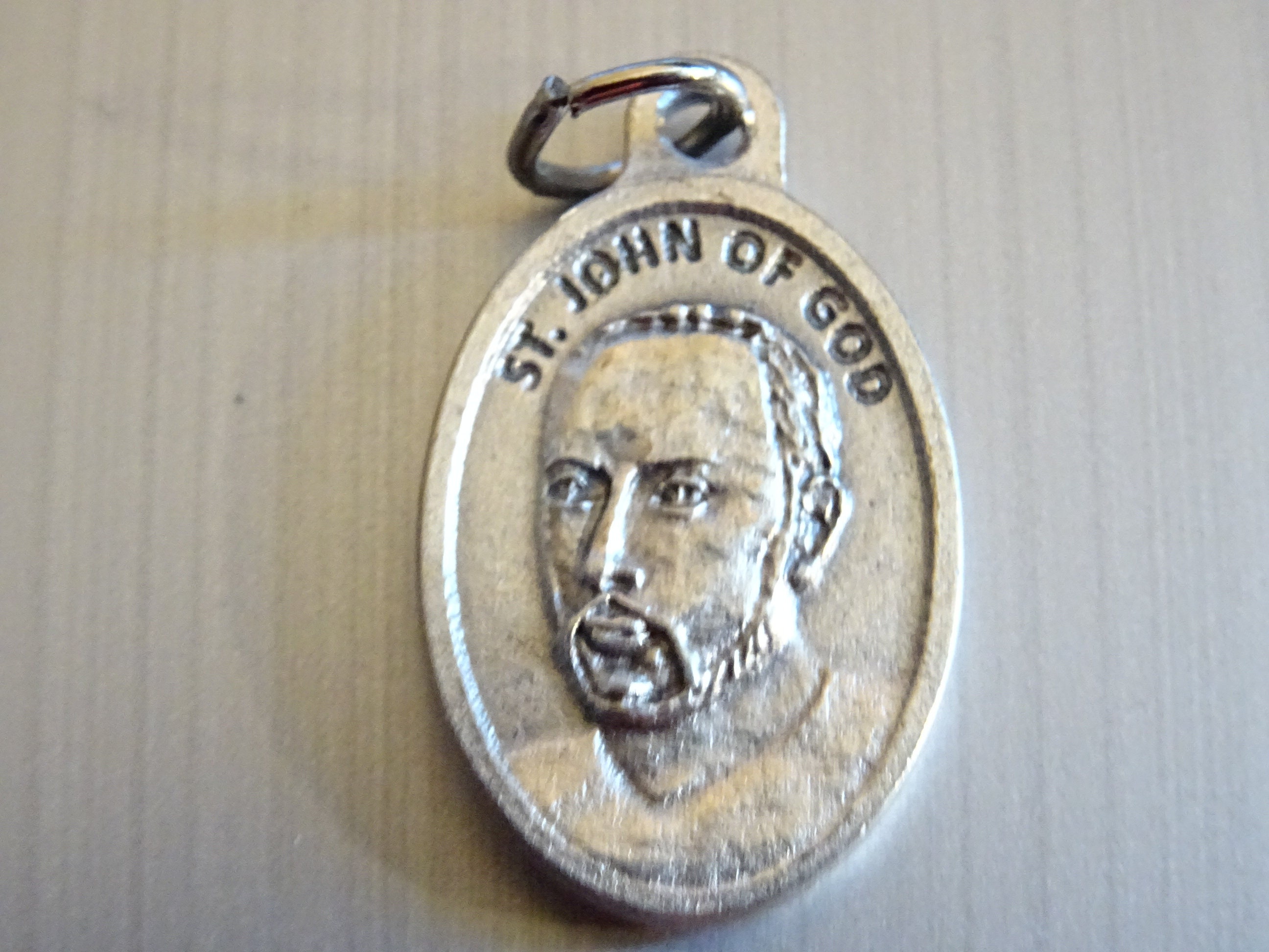 Saint Jean de Dieu. Saint Patron Des Hôpitaux et Malades. Médaille Médaillon Pendente Saint Charme B