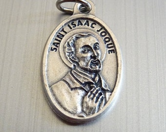 St. Isaac Jogues French missionary and martyr. patron saints of North America. medal medallion pendent Holy Charm T 172