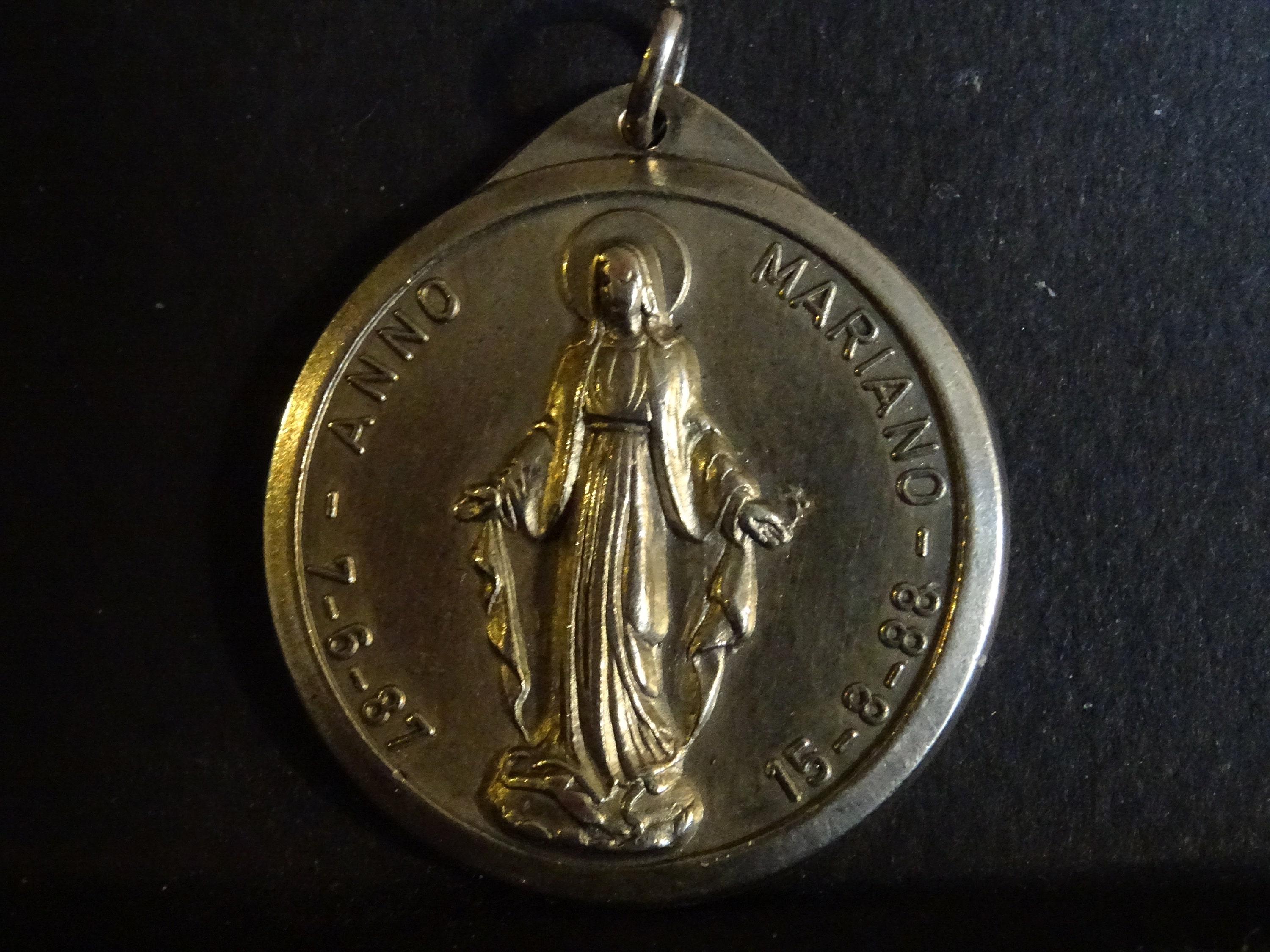Anno Mariano Jean-Paul Ii Antique Pendentif Religieux Médaille de Charme Saint