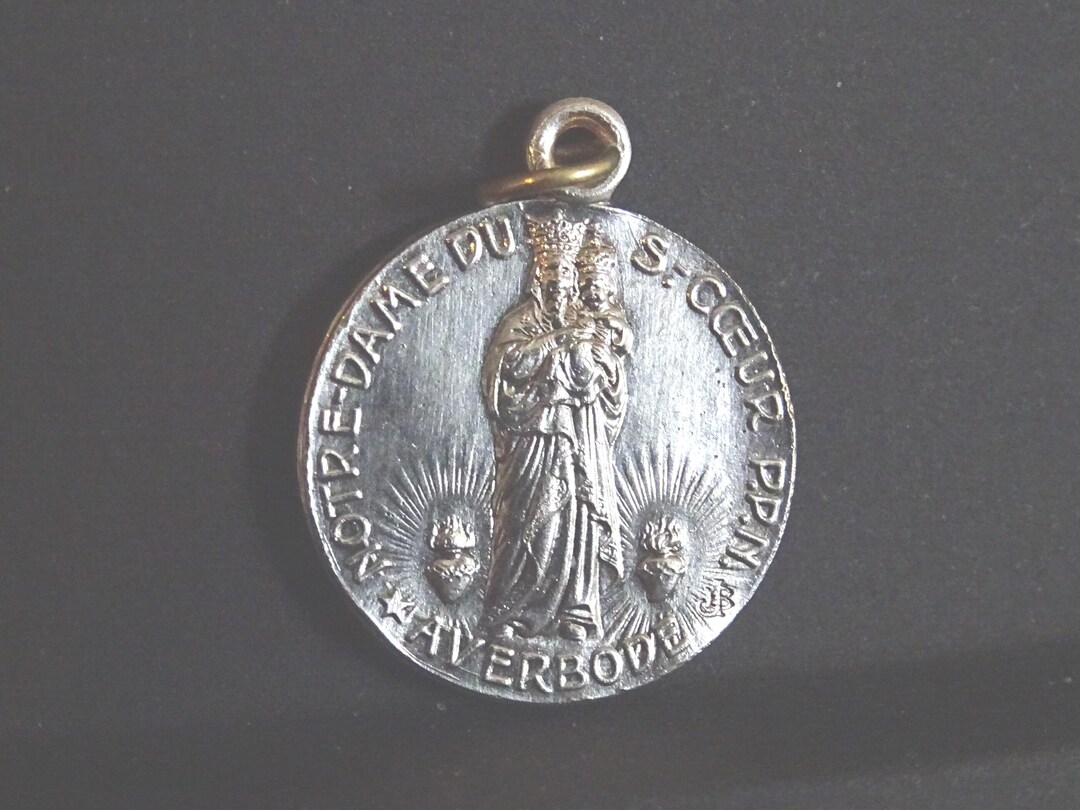 Buy Vintage Averbode Notre Dame Du Sacre Coeur Medal: Belgian Silver ...