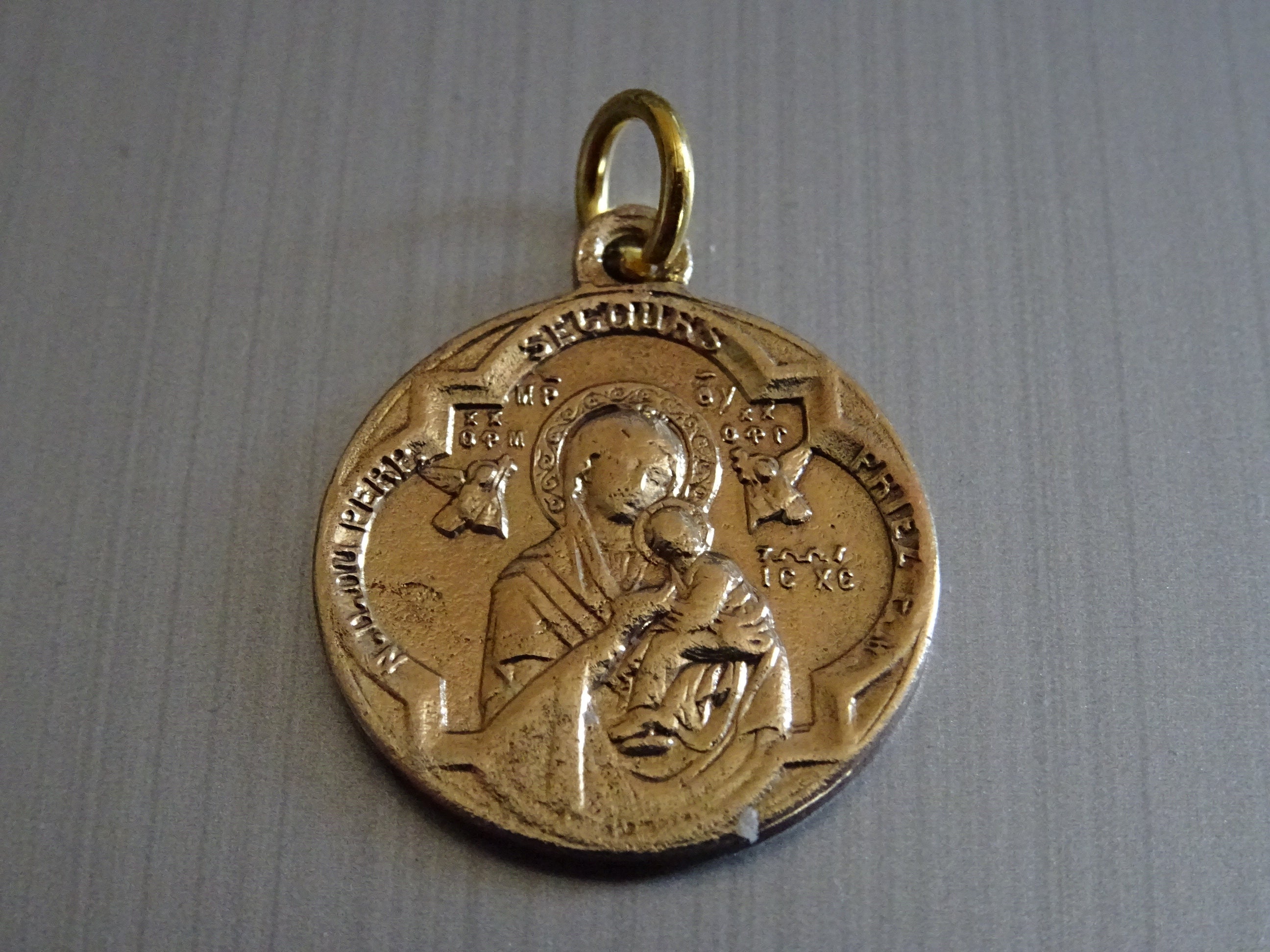 Médaille Notre-Dame Des Anges Français Pendent Medallion Holy Charm P 679