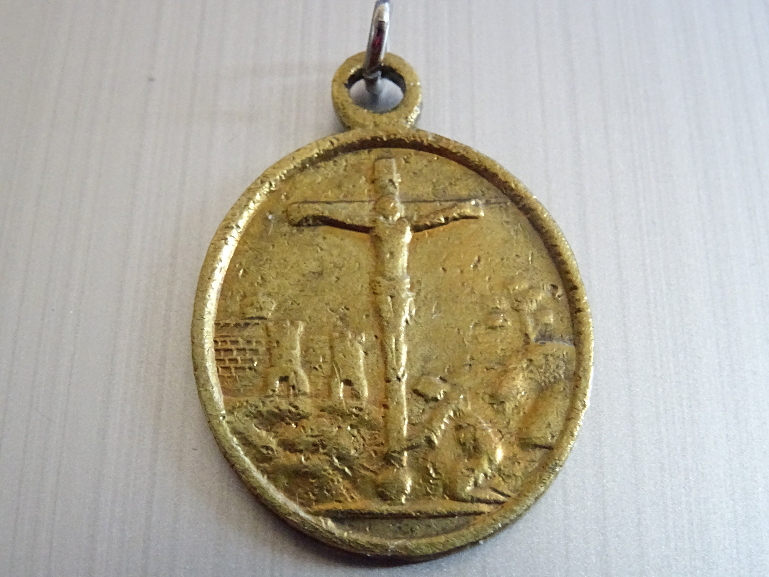 Baptême Du Christ. Médaille Médaillon Pendente Saint Charme B 291