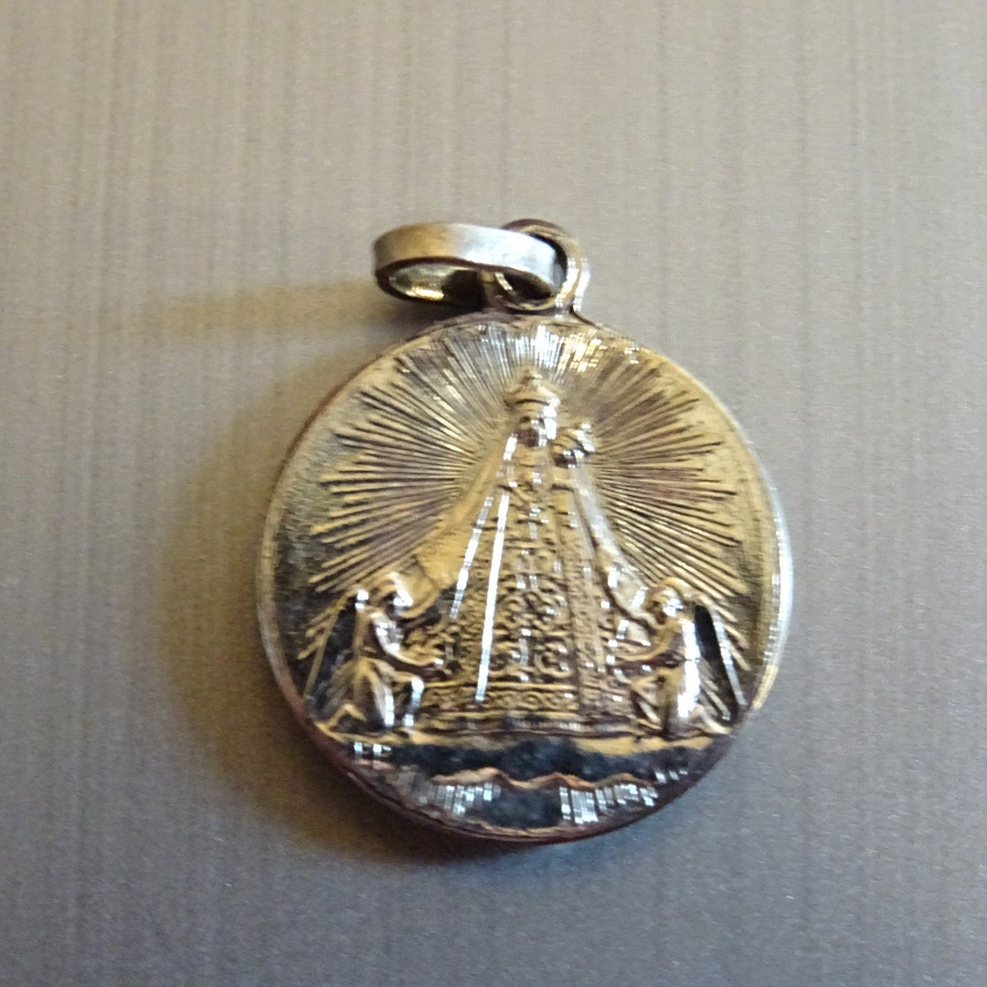 Vintage Notre Dame De Fourvière Medallion - French Holy Charm Pendant ...
