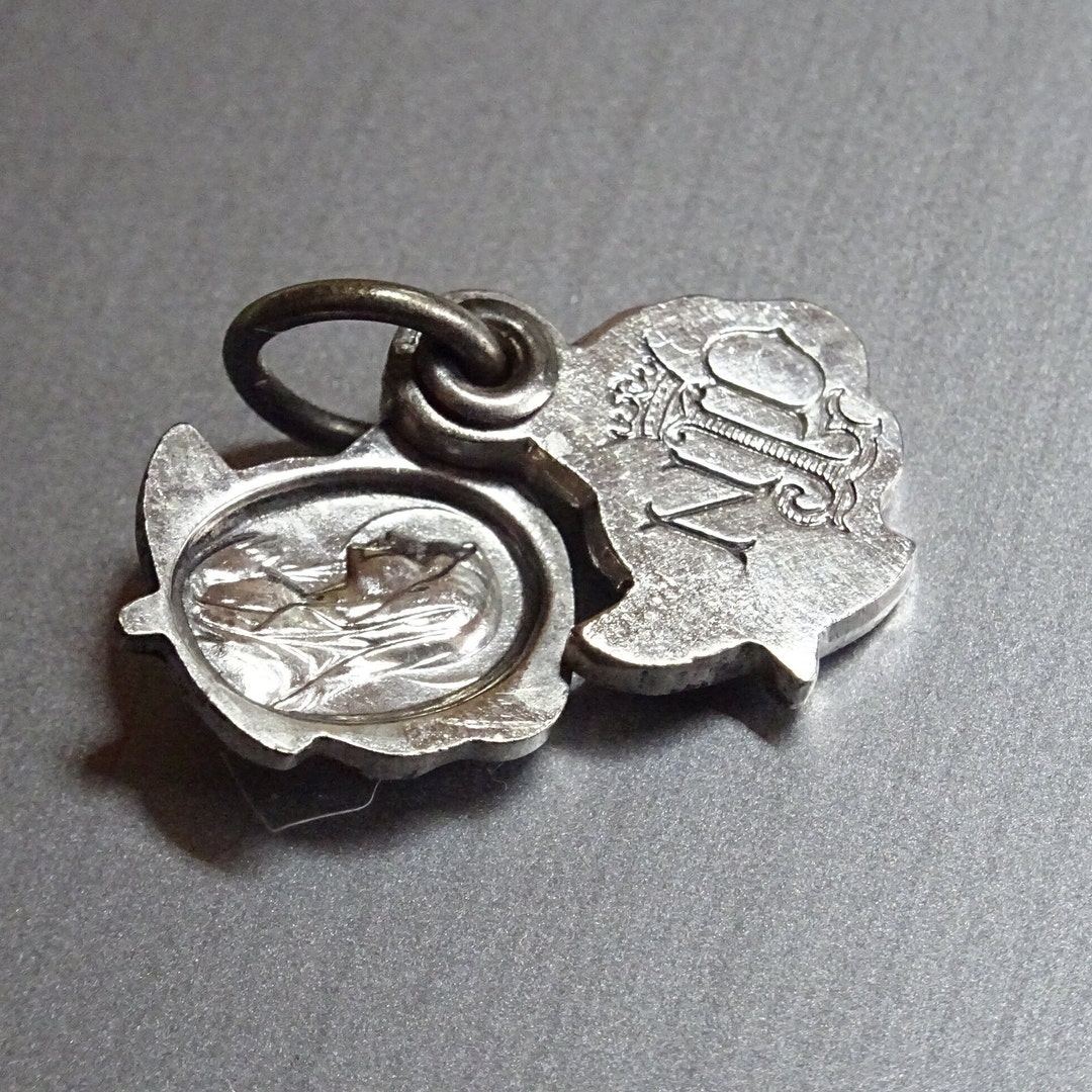 Rose Locket. Virgin Mary Our Lady of Lourdes. Religious Pendant ...